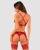 Obsessive Lacelove cupless 3-pcs set - комплект еротичної білизни, XS/S (червоний) - купити в Києві, Україні
